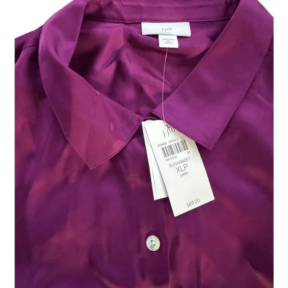 J. Jill Deep Purple Formal Blouse - Picture 2 of 3